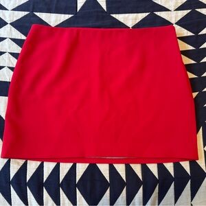 Theory Vibrant Red Mini Skirt
